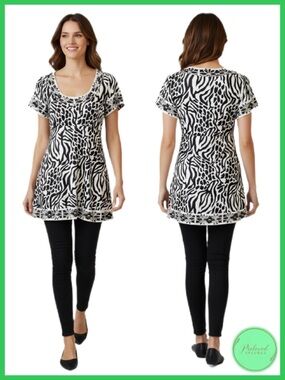 NWOT INC International Concepts Tunic Top Blouse